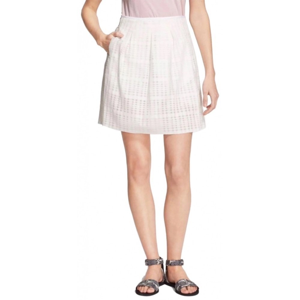 Vince Textured White Mini Skirt